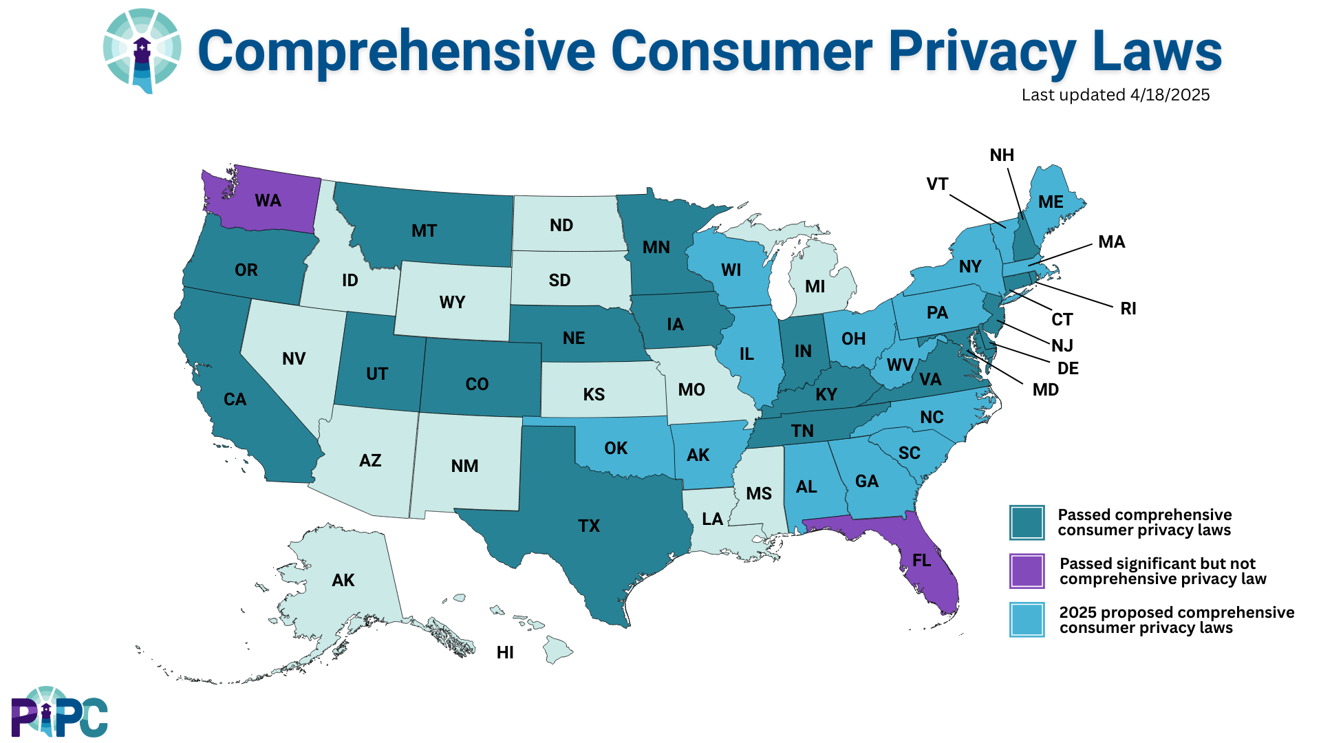 2025-04-19 v2 Comprehensive Consumer Privacy Laws Map